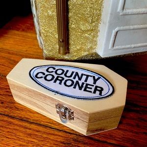 ⚰︎ County Coroner Embroidered Iron On Patch ⚰︎